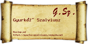Gyurkó Szalviusz névjegykártya